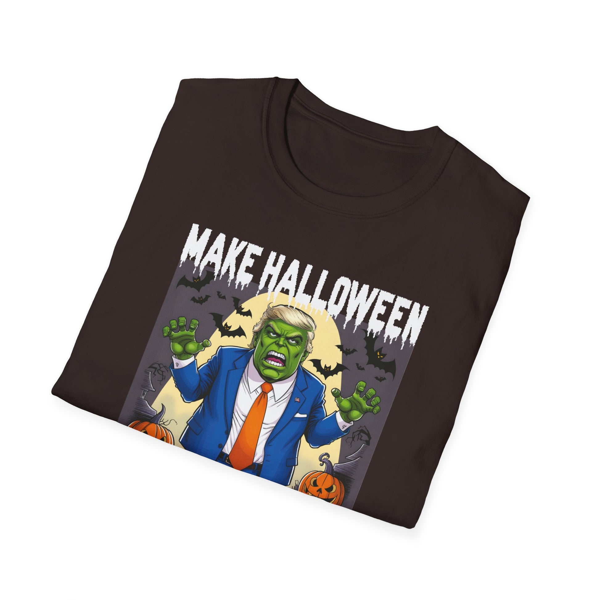 Funny Trump Halloween MAKE HALLOWEEN SCARY AGAIN Unisex Softstyle T-Shirt