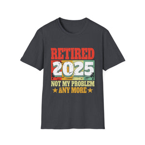 Vintage Retired 2025 Not My Problem Anymore Retirement 2025  Unisex T-Shirt