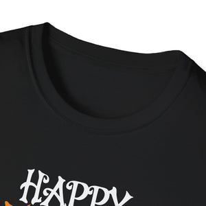 Halloween Birthday T-Shirt – “Happy Halloween And Yes It’s My Birthday” Pumpkin & Witch Tee