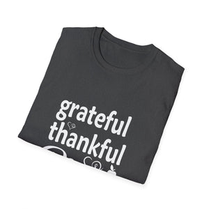 Grateful Thankful Blessed T-Shirt — Inspirational Faith Tee
