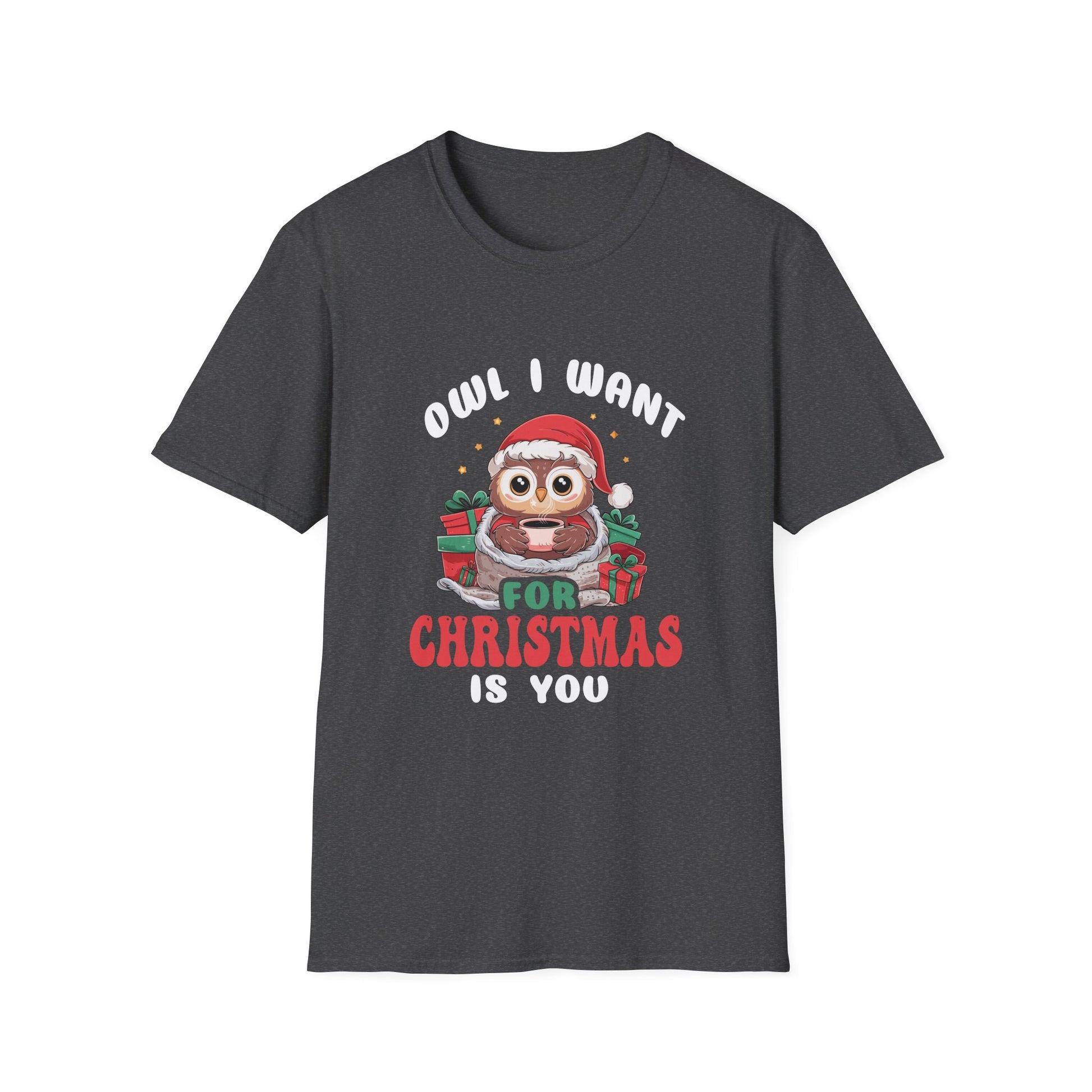 Christmas Owl T-Shirt — "Owl I Want For Christmas Is You" Cute Holiday Graphic Tee
