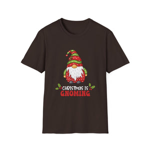 Christmas Is Gnoming Funny Santa Christmas Gnome Christmas Unisex T-Shirt