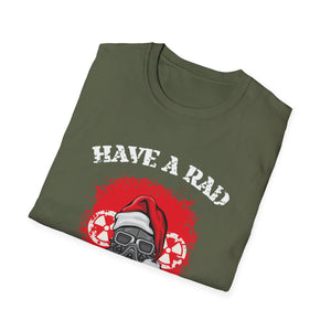 Have a Rad Christmas T-Shirt — Retro Gas Mask Santa Holiday Tee