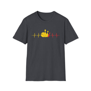 Heartbeat Bowling ECG Pulse Bowling Ball Bowler  Unisex T-Shirt