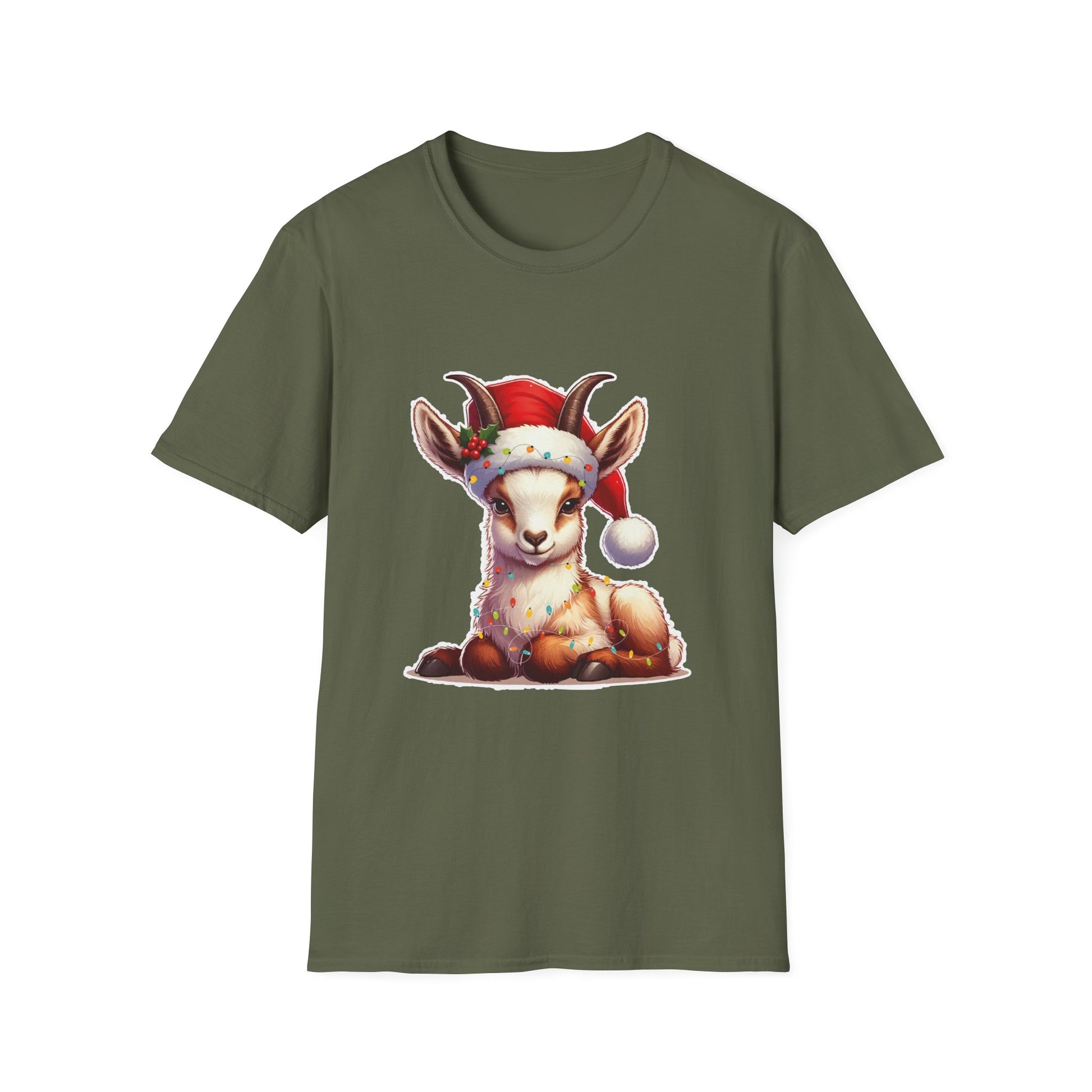 Christmas Baby Reindeer T-Shirt — Cute Santa Hat Holiday Tee