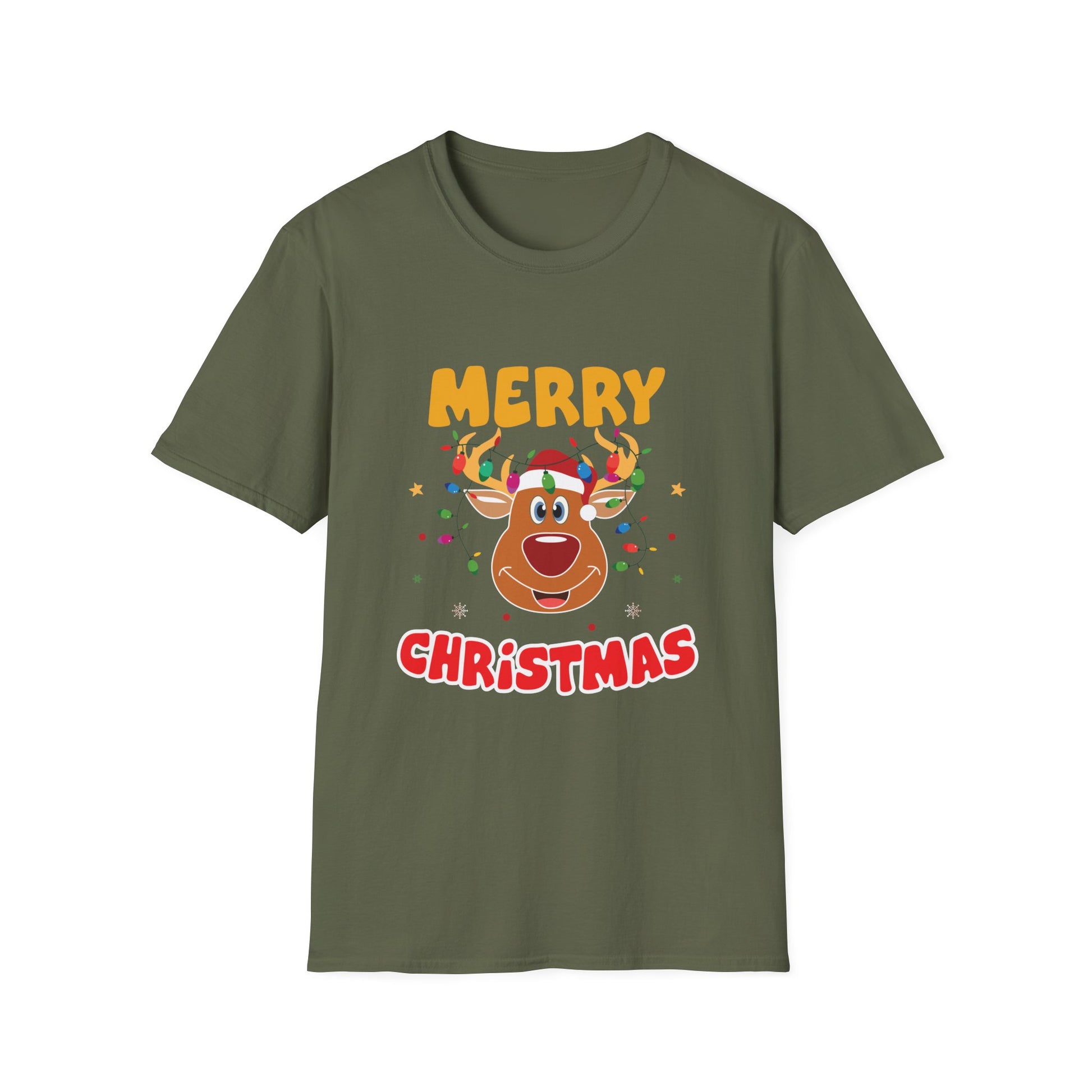 Christmas Reindeer T-Shirt — Merry Christmas Cute Holiday Tee
