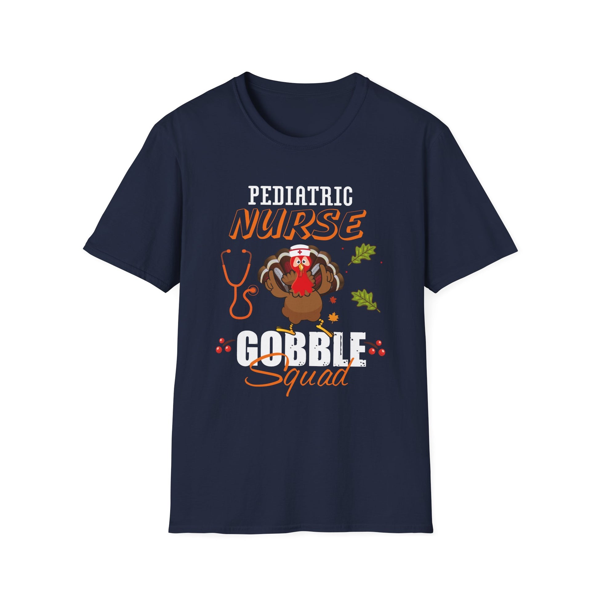 Pediatric Nurse Gobble Squad T-Shirt – Thanksgiving Turkey Stethoscope Tee  Unisex T-Shirt