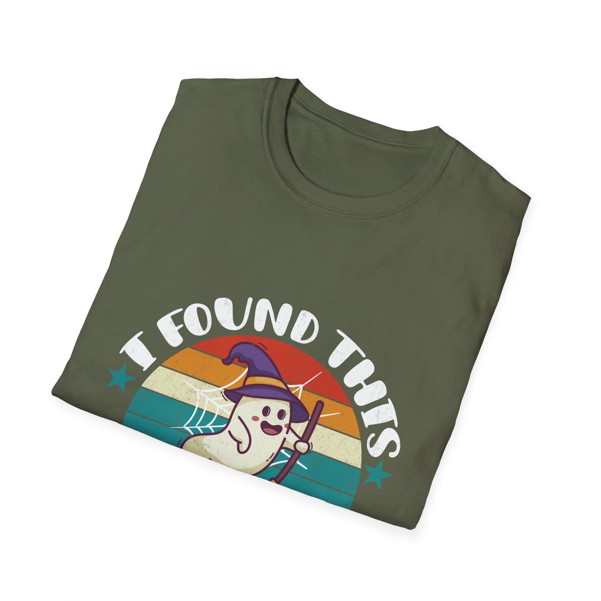 I Found This Humrus T-Shirt — Cute Hummus Ghost Retro Vegan Food Tee
