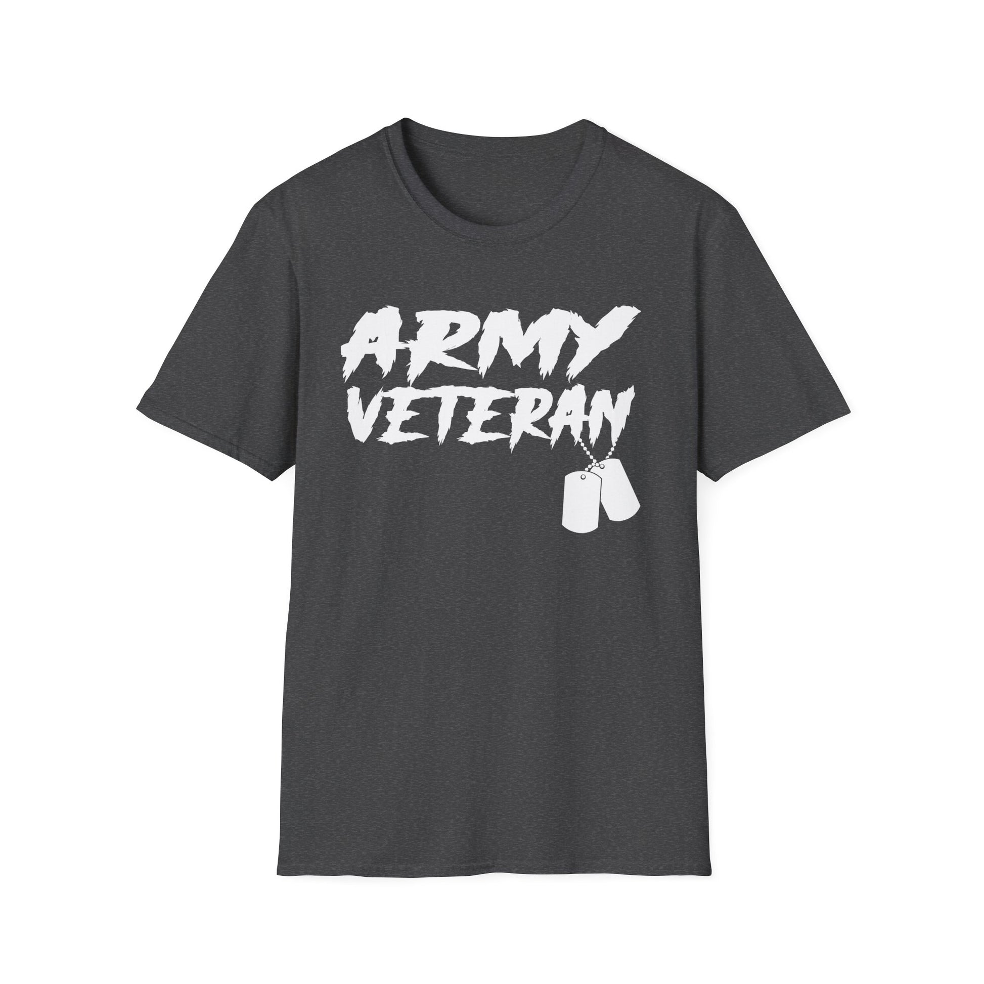 Army Veteran T-Shirt with Dog Tags – Patriotic Military Pride Tee