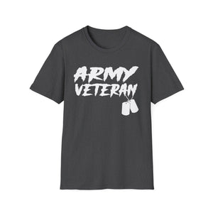 Army Veteran T-Shirt with Dog Tags – Patriotic Military Pride Tee
