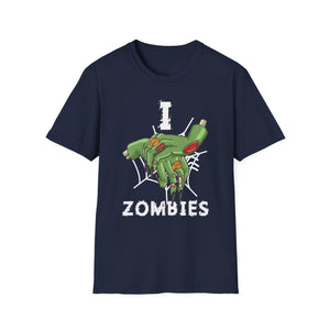 I Love Zombies T‑Shirt — Funny Halloween Zombie Graphic Tee