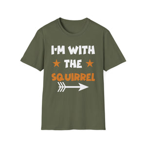 Squirrel Graphic T-Shirt — Retro Orange Stars Tee