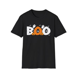 Happy Halloween - Witch Hat _ Spider - Boo - Funny Halloween Tee Unisex Softstyle T-Shirt