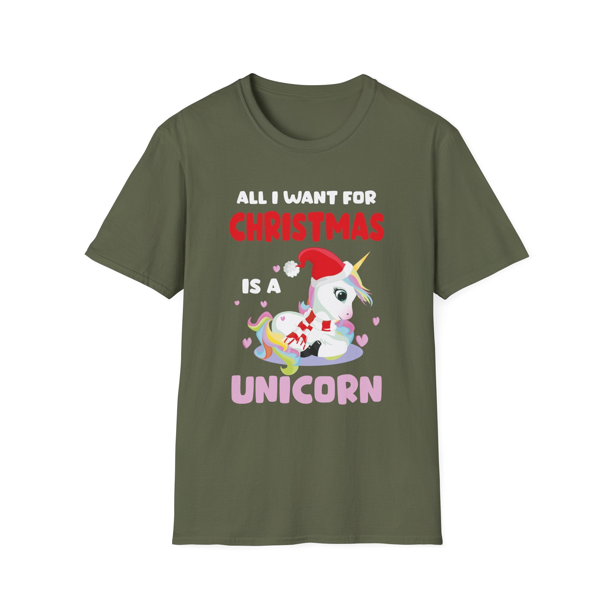All I Want For Christmas Is A Unicorn Christmas Unicorn Unisex T-Shirt