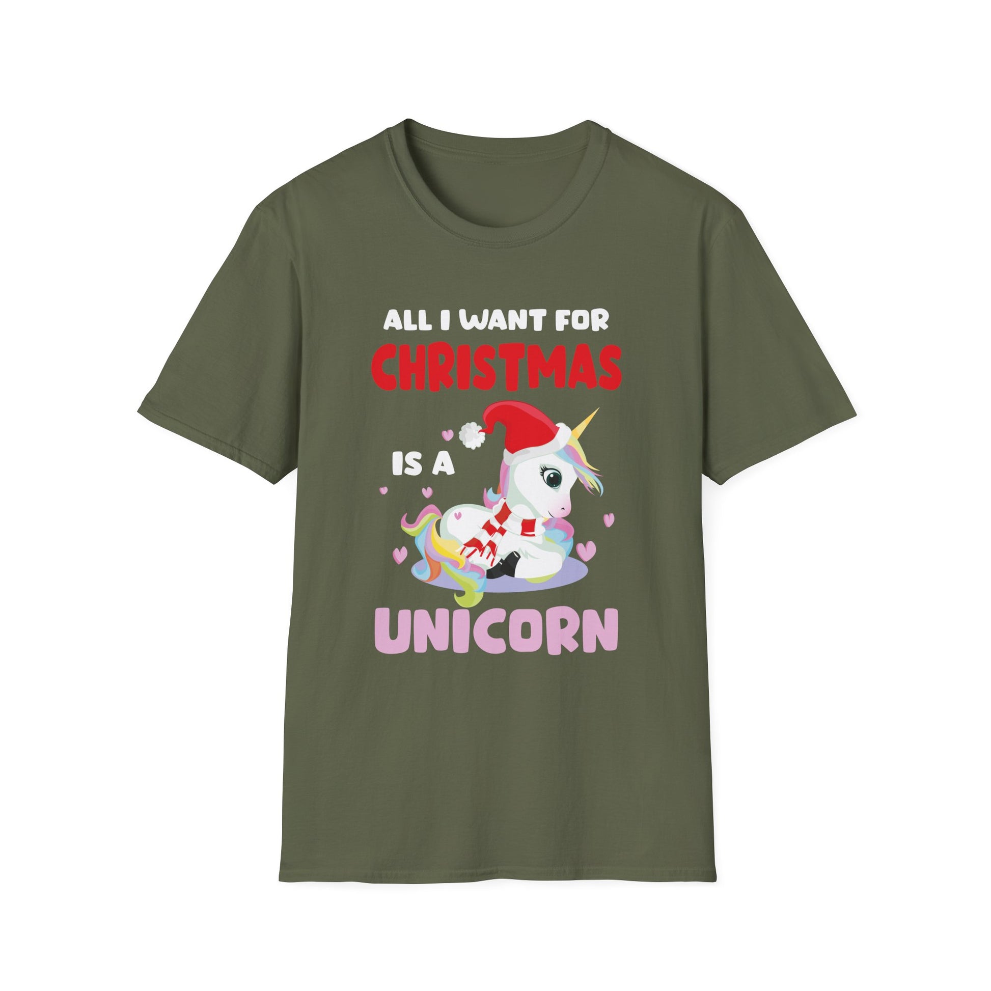 All I Want For Christmas Is A Unicorn Christmas Unicorn Unisex T-Shirt