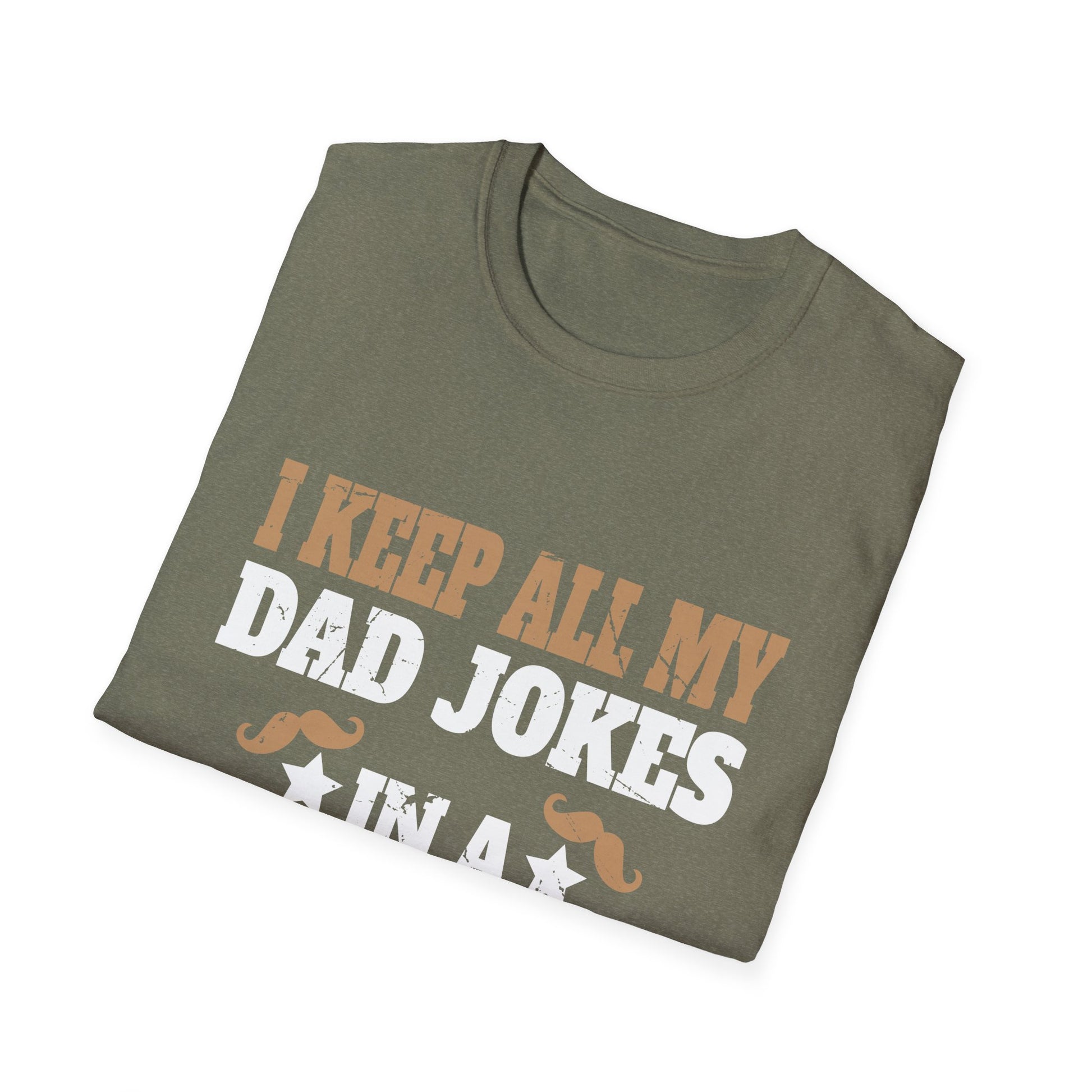 I Keep All My Dad Jokes In A Dad-A-Base Vintage Fathers Day Unisex T-Shirt