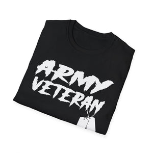 Army Veteran T-Shirt with Dog Tags – Patriotic Military Pride Tee