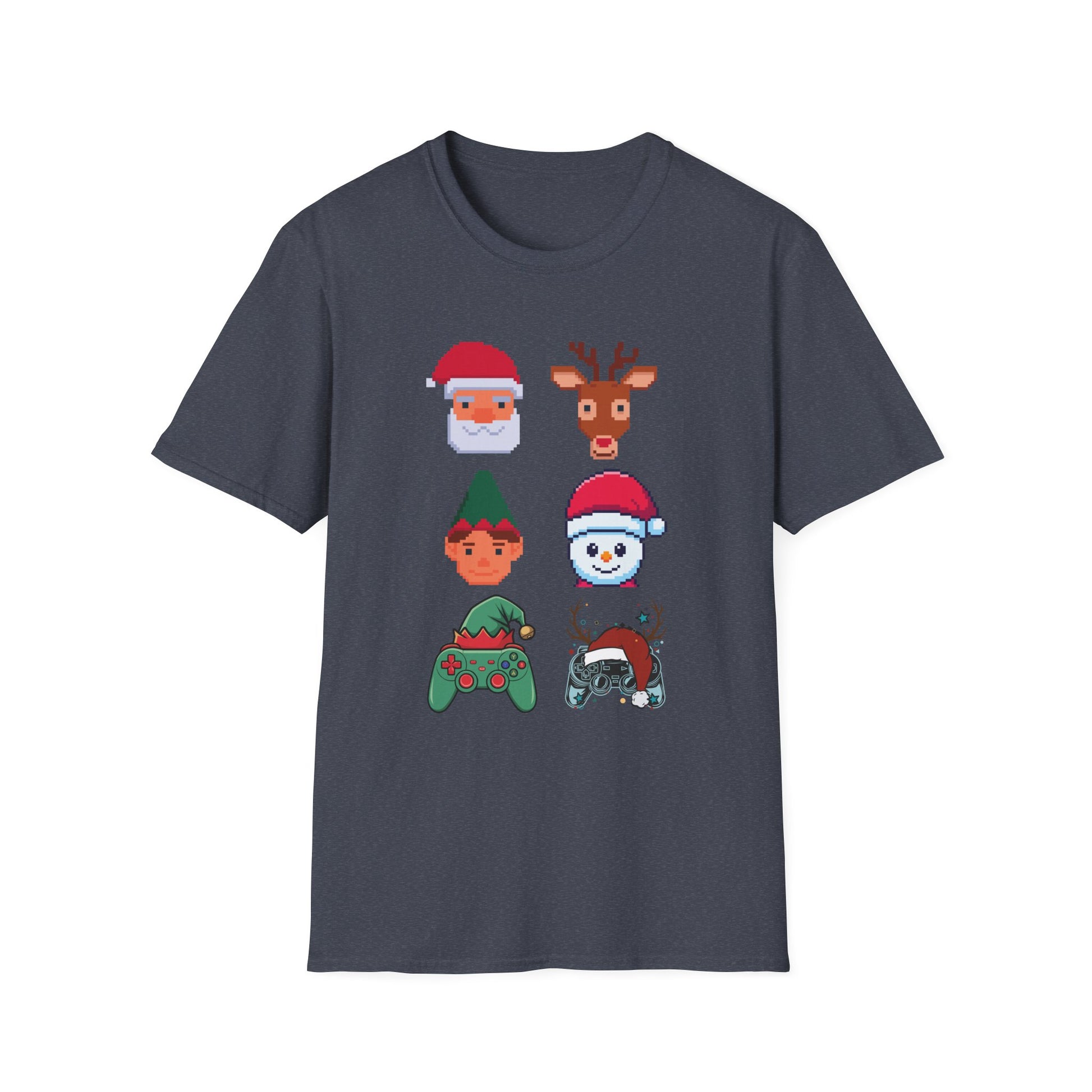 Christmas Santa Elf Lights Gaming Controllers Xmas Boys Kids T-Shirt