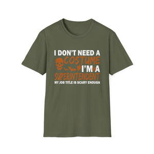 Lazy Halloween Costume - School Superintendent Halloween TeeUnisex Softstyle T-Shirt