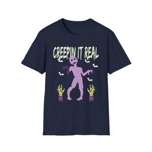 Creepin It Real_ Halloween Costume_ Halloween Pun Tee Unisex Softstyle T-Shirt
