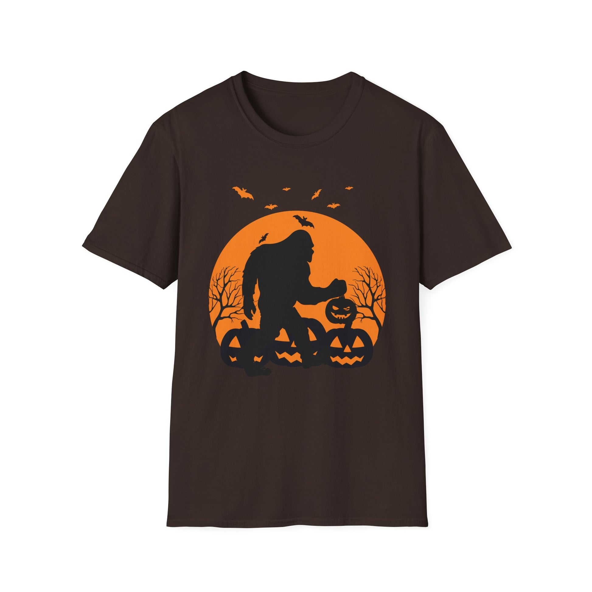 Halloween Bigfoot T-Shirt — Sasquatch Jack-O’-Lantern Moon Tee