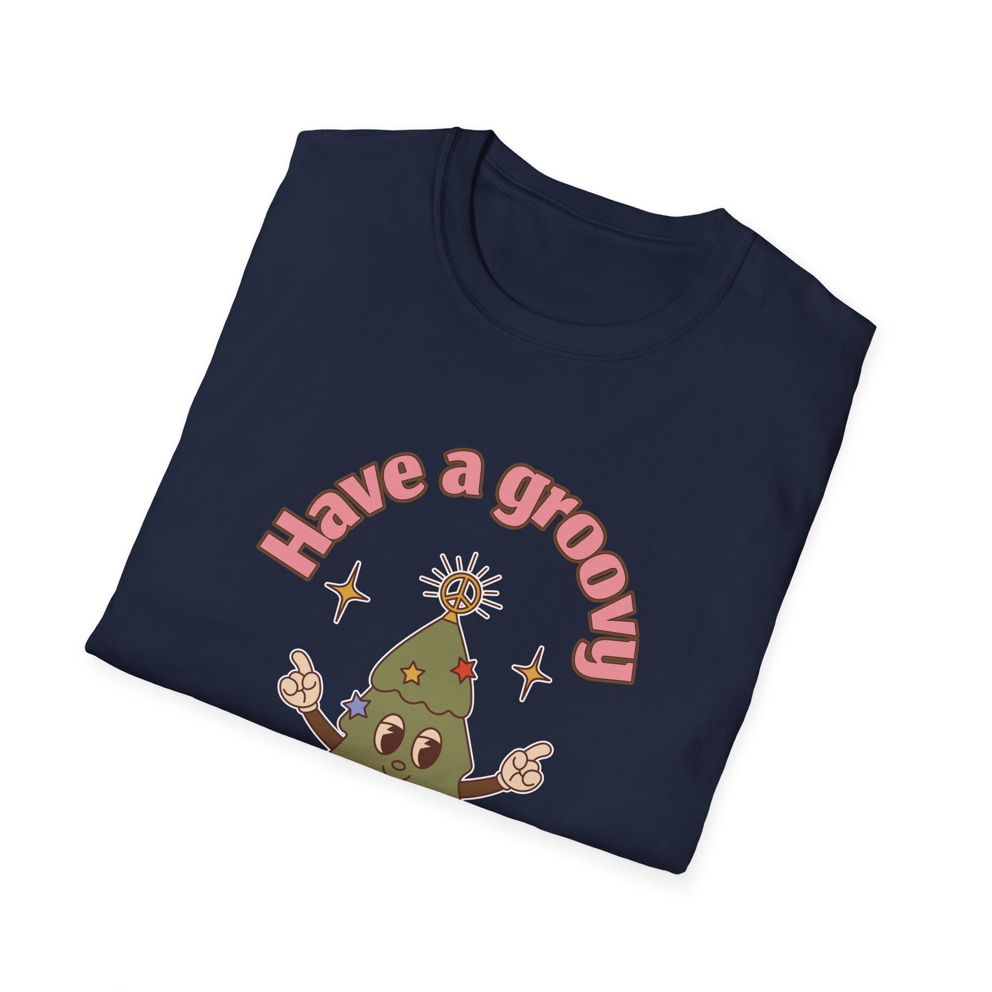Have a Groovy Christmas T-Shirt — Retro Dancing Christmas Tree Holiday Tee
