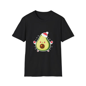 Christmas Avocado Santa Hat Christmas Avocado Unisex T-Shirt