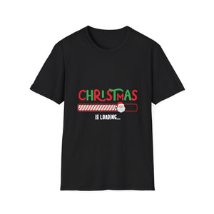 Christmas Is Loading T-Shirt — Cute Santa Progress Bar Holiday Tee