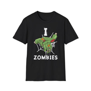 I Love Zombies T‑Shirt — Funny Halloween Zombie Graphic Tee