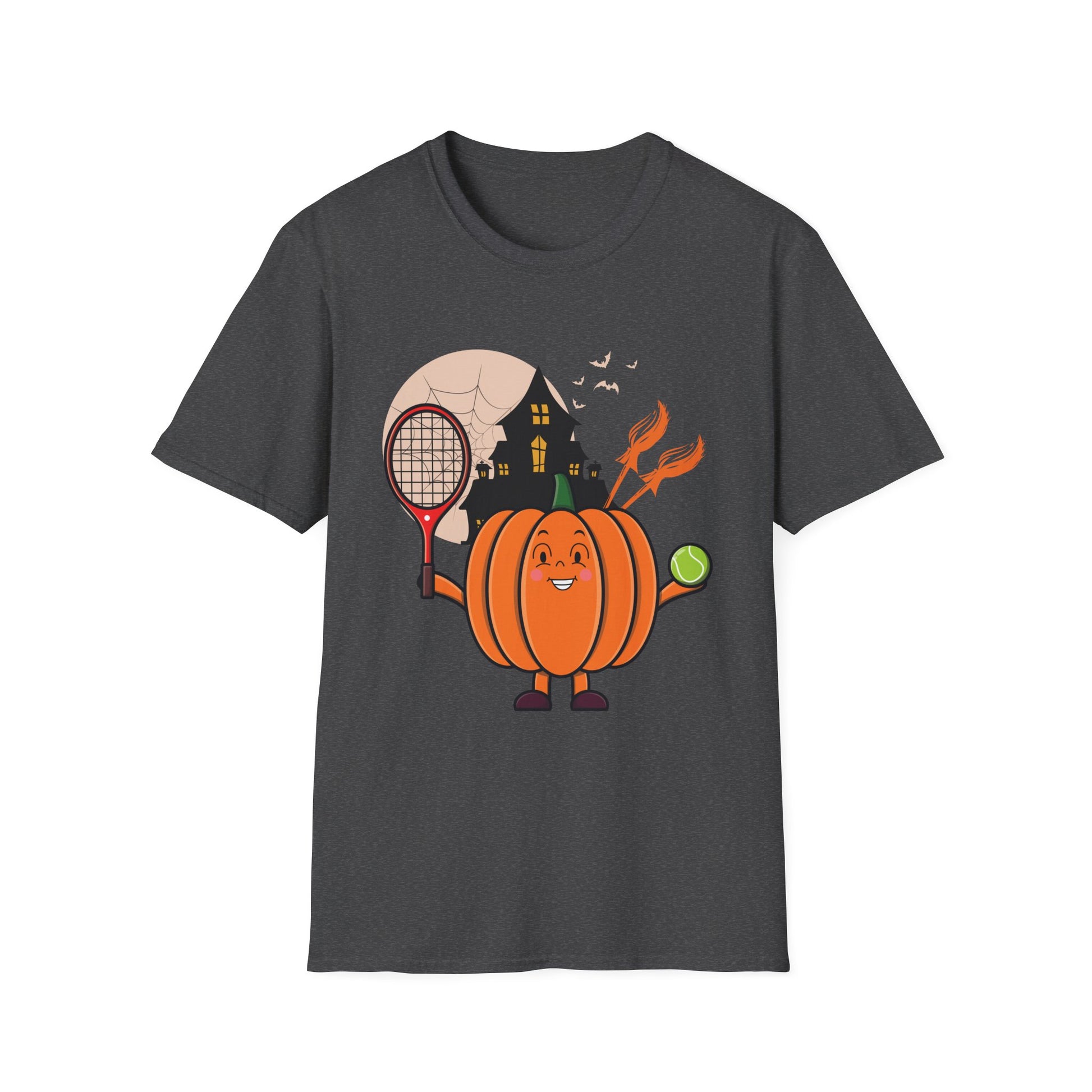 Pumpkin Tennis Costume T-Shirt – Halloween Tennis Player Graphic Tee