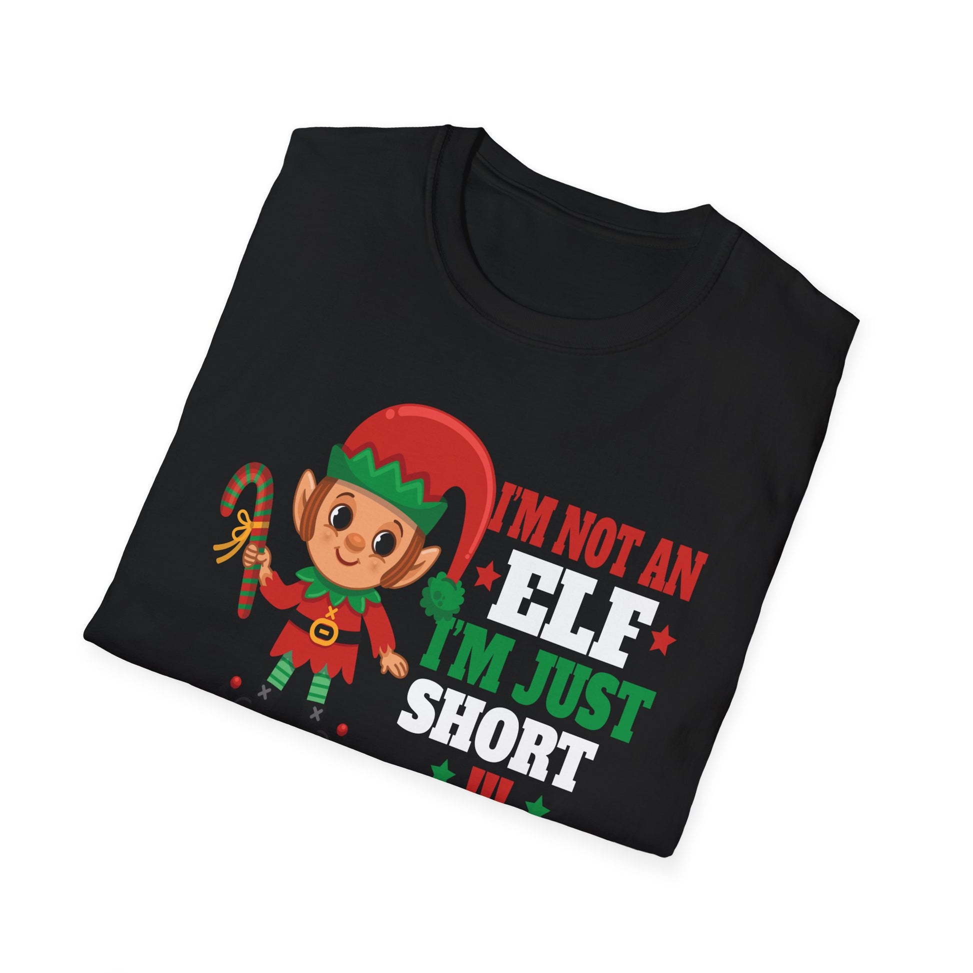 Christmas Elf T-Shirt - "I’m Not An Elf I’m Just Short" Funny Holiday Tee