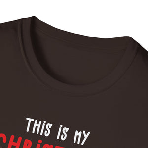 Funny Christmas Pickleball Lover This Is My Christmas Pajama Unisex Softstyle T-Shirt