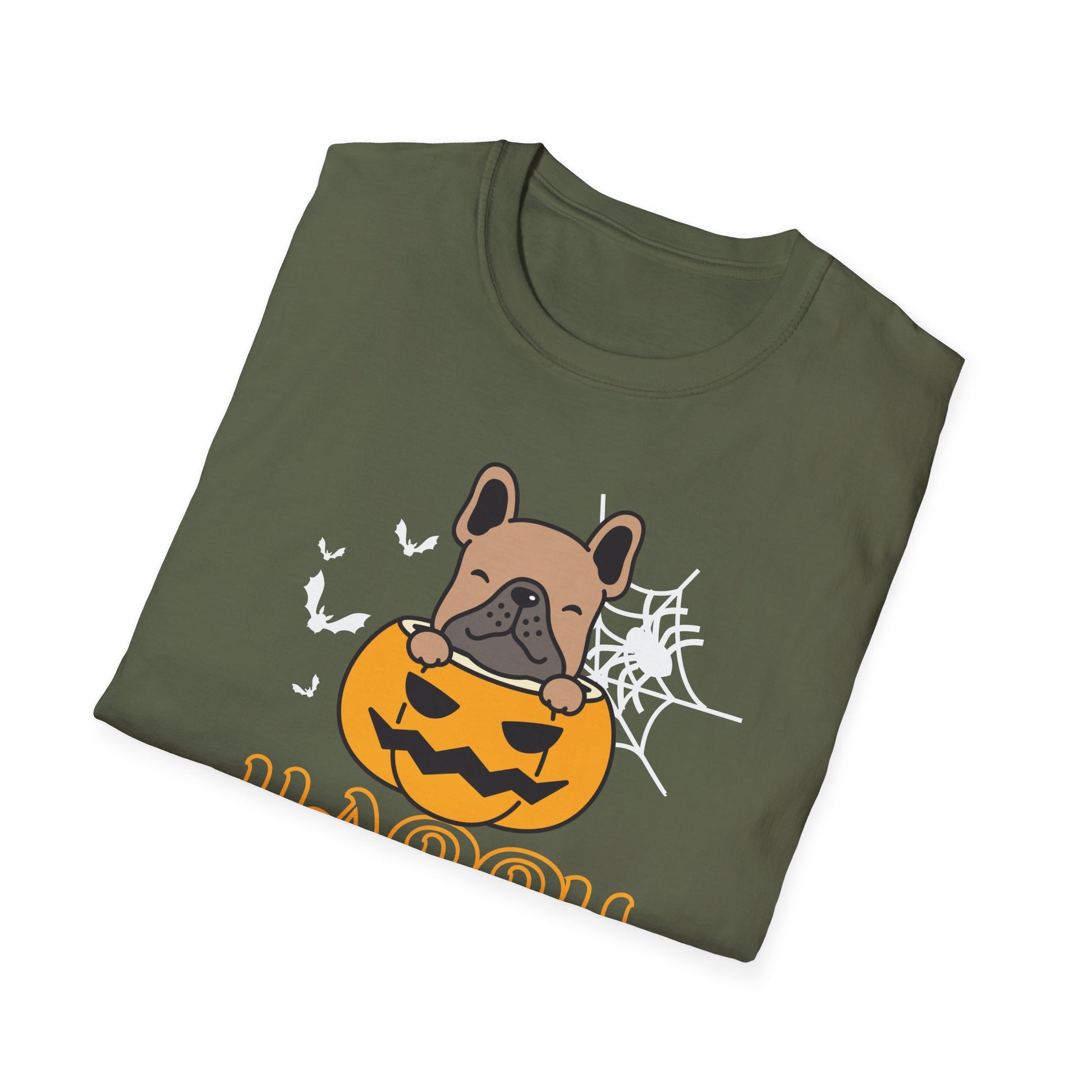 Halloween French Bulldog T-Shirt - "Happy Halloween" Pumpkin Pup Tee