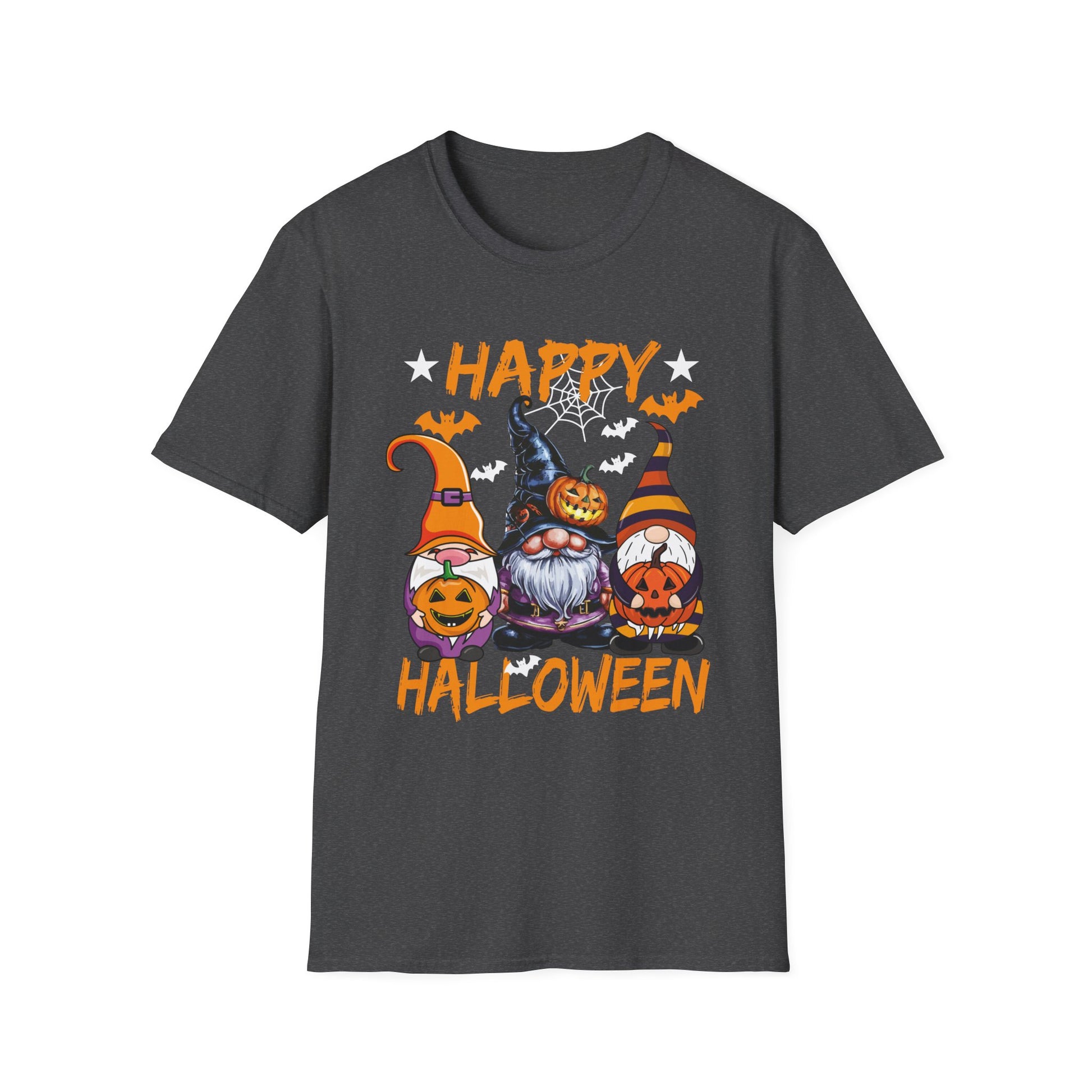 Gnomes Halloween Witch Garden Gnomes Happy Halloween  Unisex Softstyle T-Shirt