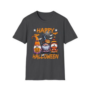 Gnomes Halloween Witch Garden Gnomes Happy Halloween  Unisex Softstyle T-Shirt