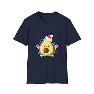 Christmas Avocado Santa Hat Christmas Avocado Unisex T-Shirt