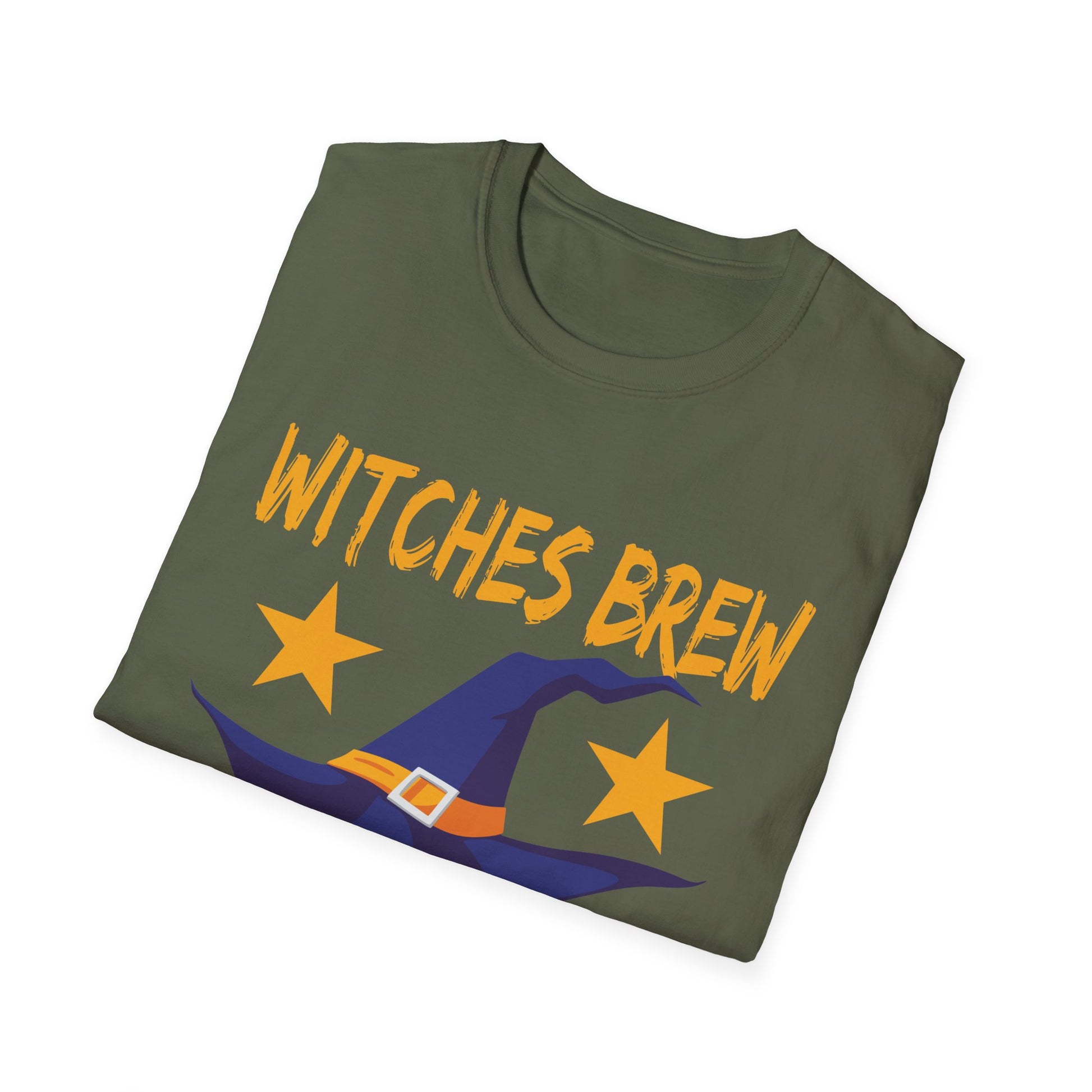 Witches Brew Coffee Co. T-Shirt – Halloween Witch Hat Graphic Tee