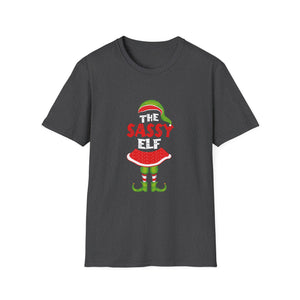 Xmas Family Matching Women Girls Mom The Sassy Elf Christmas Unisex T-Shirt