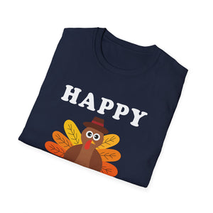 Happy Thanksgiving Turkey T-Shirt — Cute Holiday Tee for Family Gatherings  Unisex T-Shirt