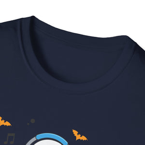 Ghost Producer T-Shirt — Cute Ghost with Headphones Halloween Music Tee