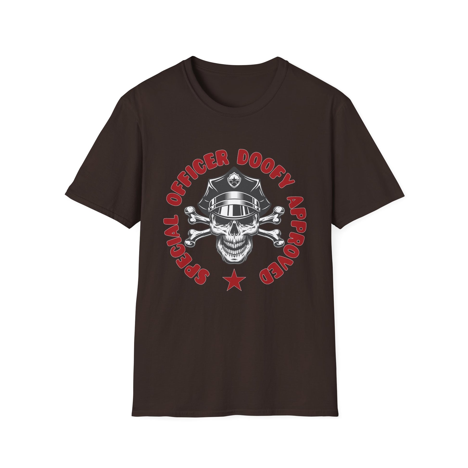 Officer Doofy Approved Skull T-Shirt — Police Humor Graphic Tee
