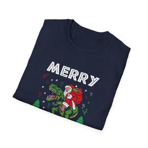 Christmas Dinosaur Xmas Christmas Ugly Christmas Elf p Unisex T-Shirt
