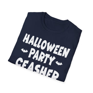 Halloween Party Ceasher T-Shirt — Funny Spooky Halloween Tee with Bats