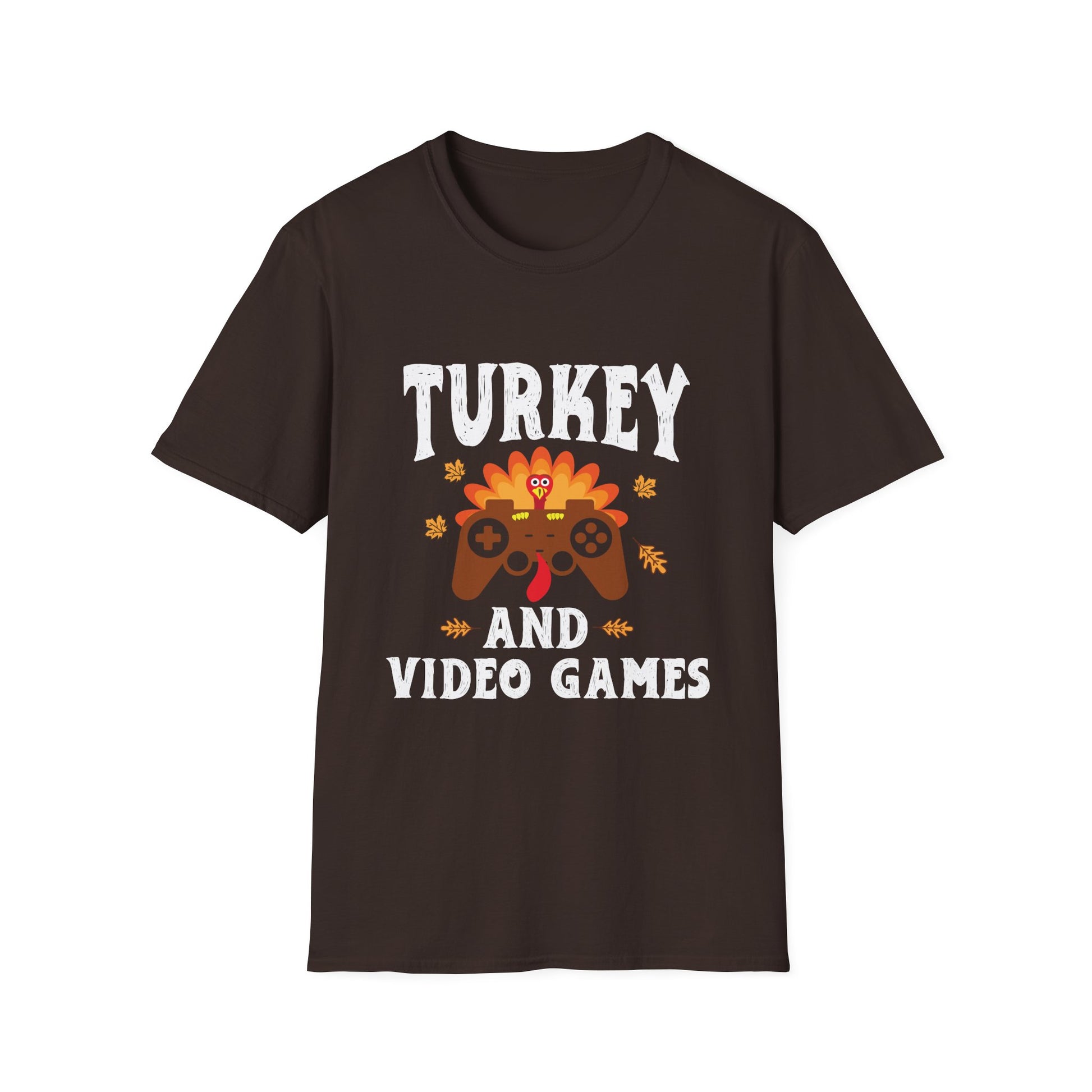 Turkey and Video Games T-Shirt — Funny Thanksgiving Gamer Tee
