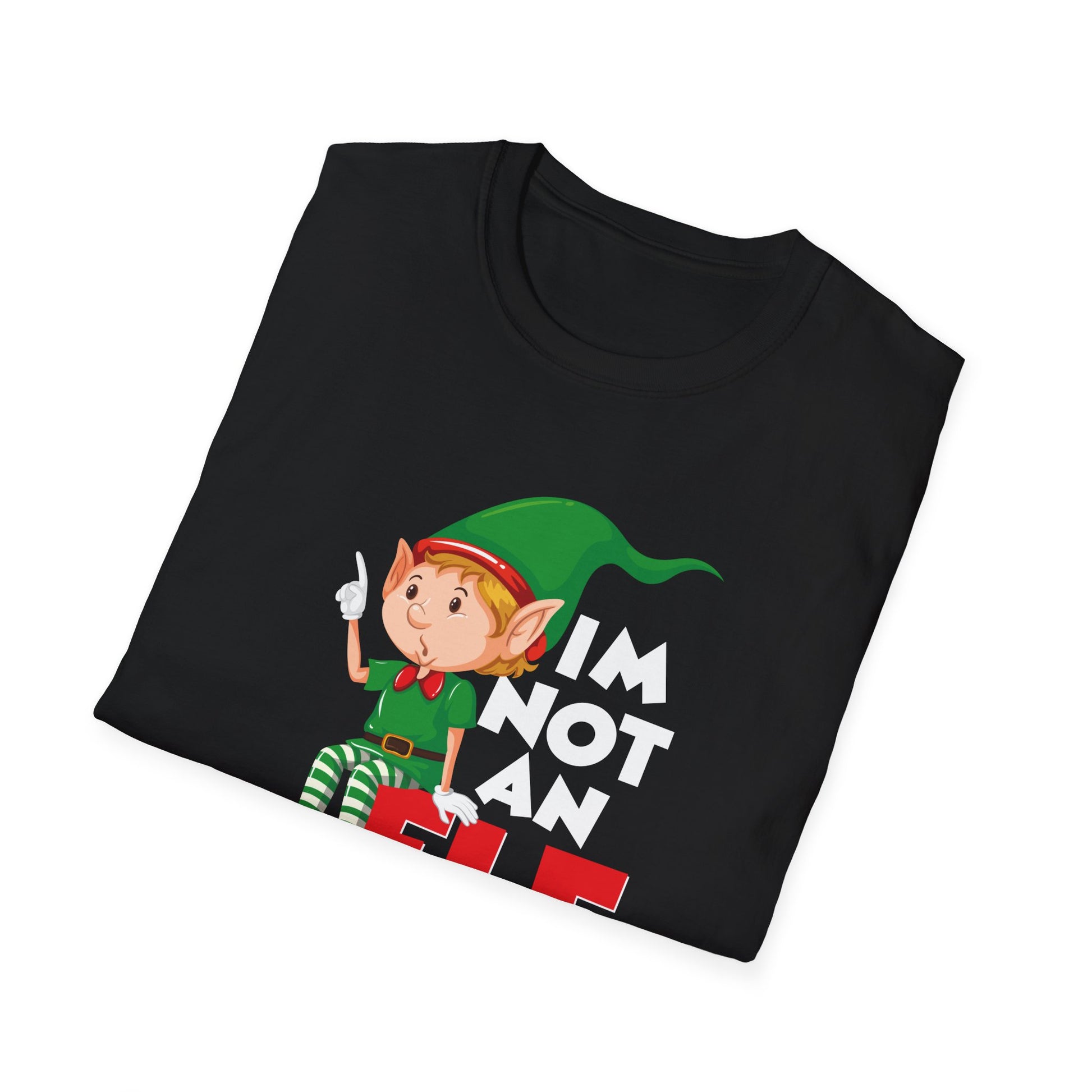 Elf I'm Not I'm Just Short T-Shirt — Funny Christmas Elf Tee