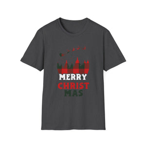 Christmas Shirt_ Buffalo Plaid Merry Christmas Unisex T-Shirt