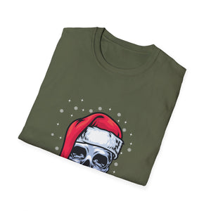 Christmas Skull T-Shirt — Santa Hat Skull Holiday Tee
