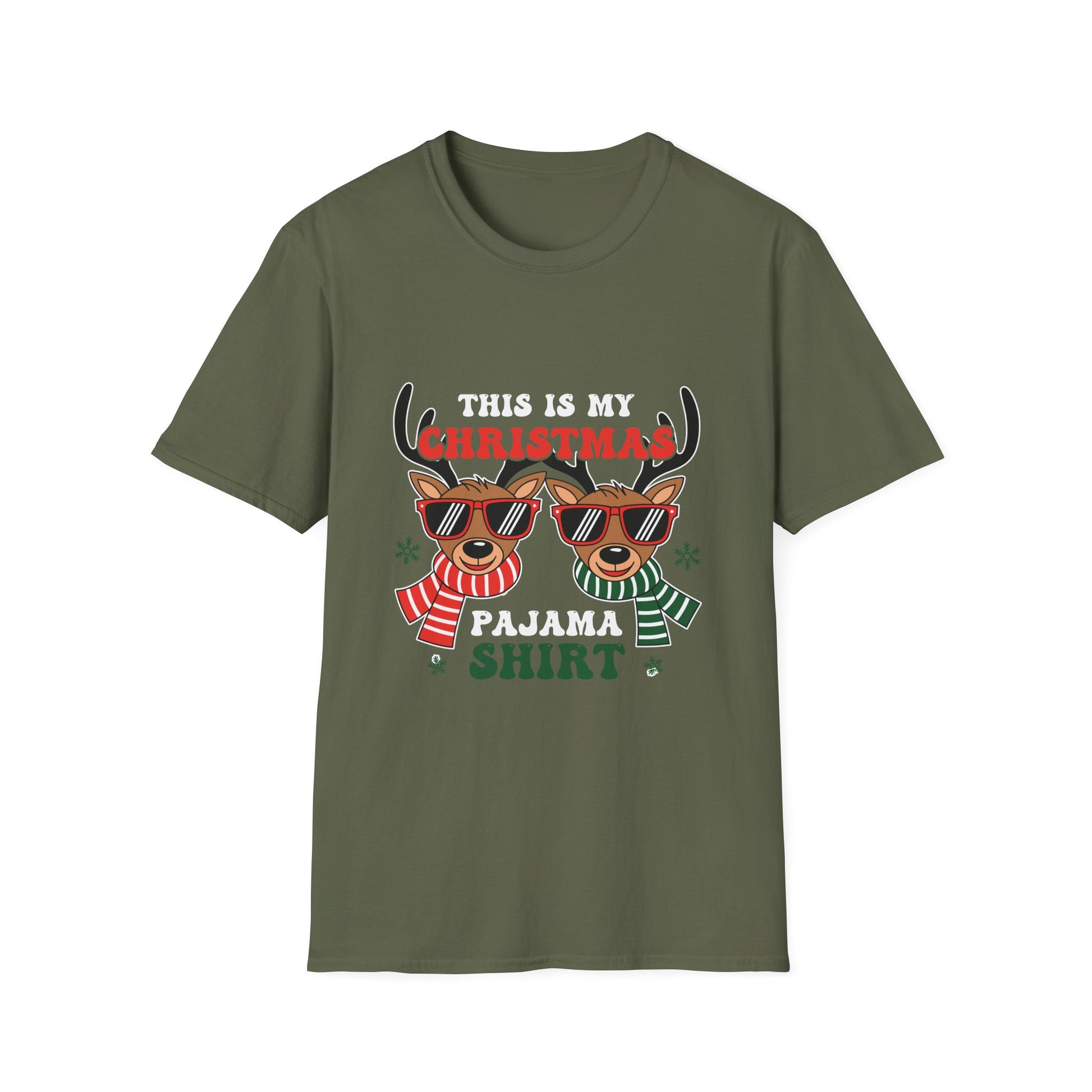 Funny Christmas Pickleball Lover This Is My Christmas Pajama Unisex Softstyle T-Shirt
