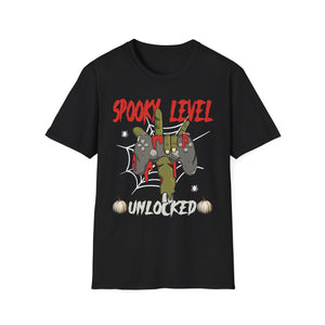 Spook Level Unlocked T-Shirt — Funny Halloween Gamer Tee
