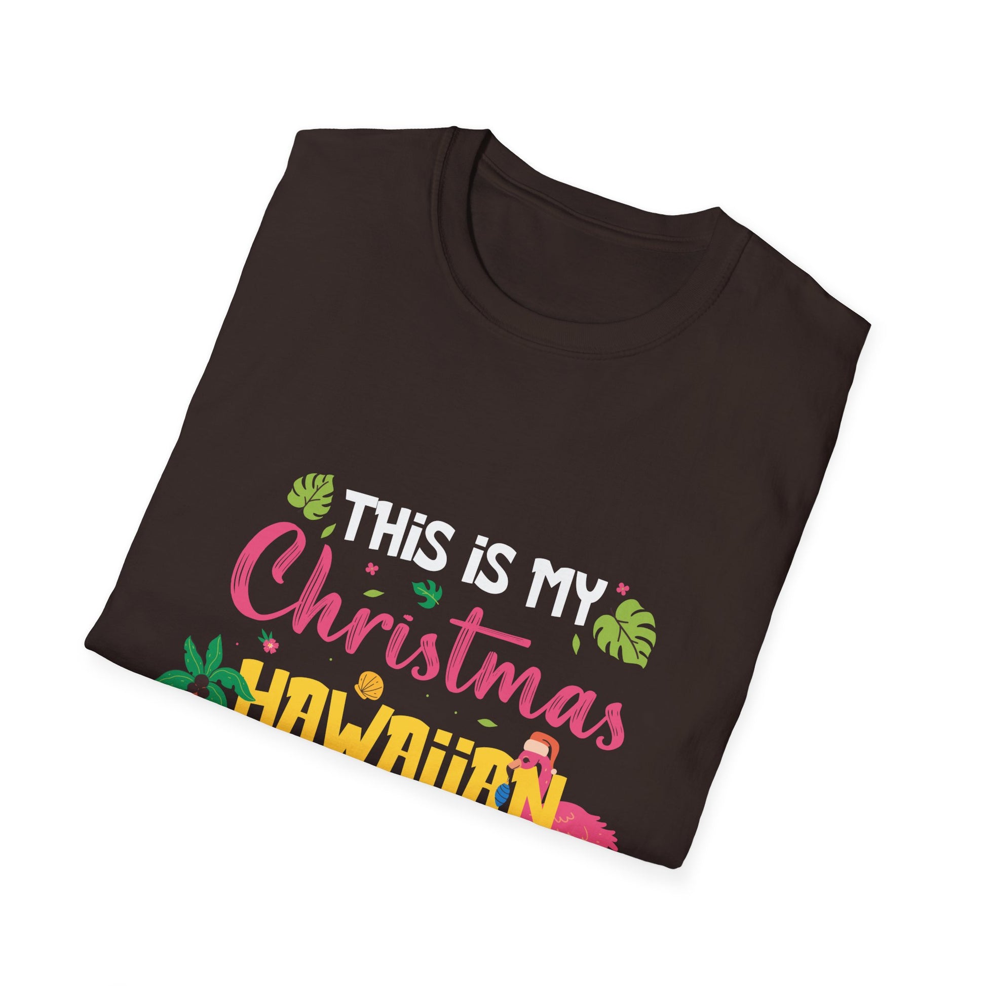 Christmas Hawaiian T‑Shirt — "This Is My Christmas Hawaiian Shirt" Tropical Holiday Tee
